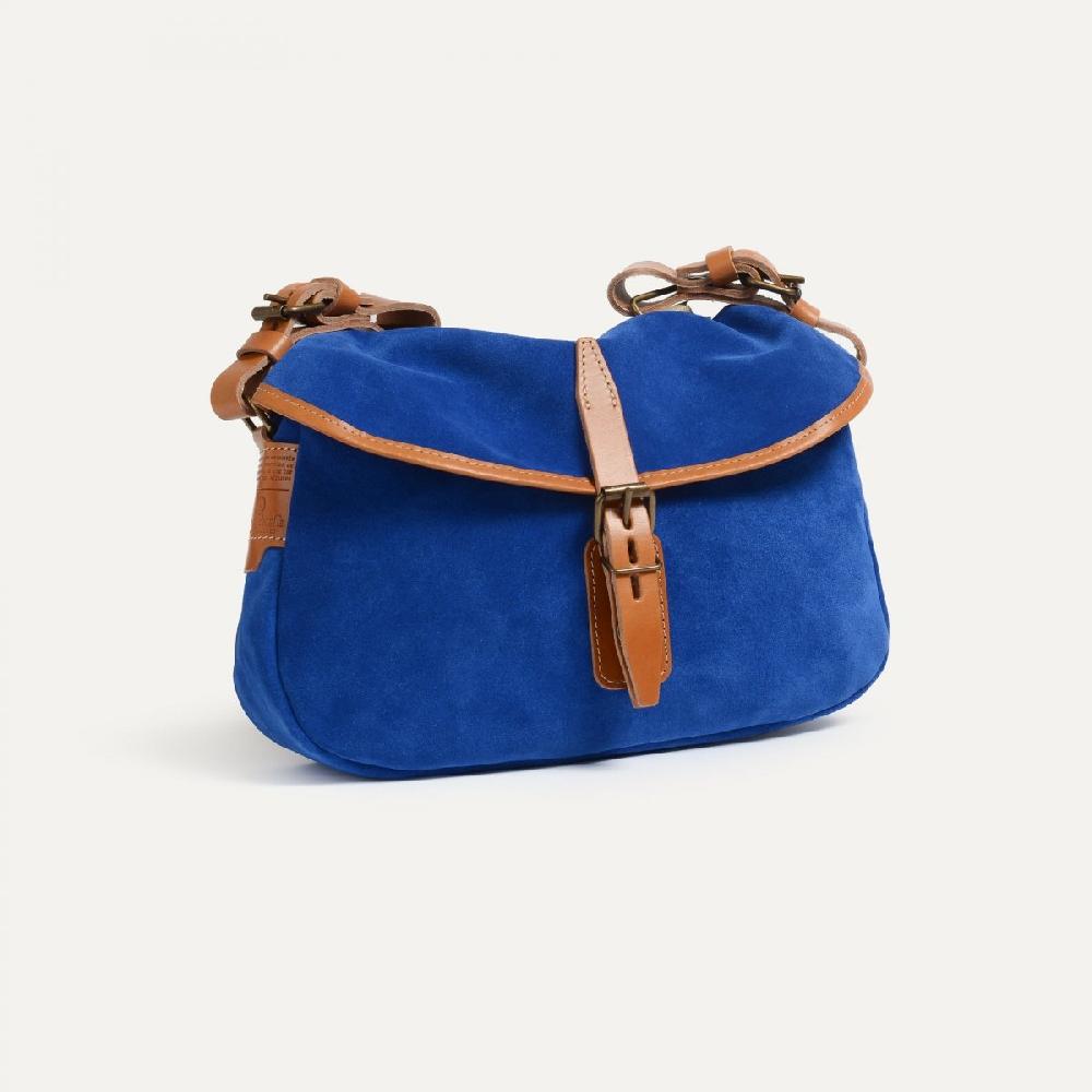 Bleu De Chauffe Sac Musette Du Pêcheur XS / Cuir Velours - Bleu Absolu
