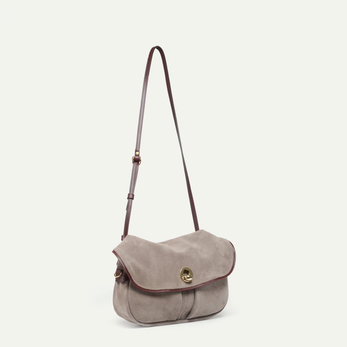 Bleu De Chauffe Sac Musette S Janice - Amande - Sac Besace Femme Made In France - Sac à Main Cuir Femme Bleu De Chauffe