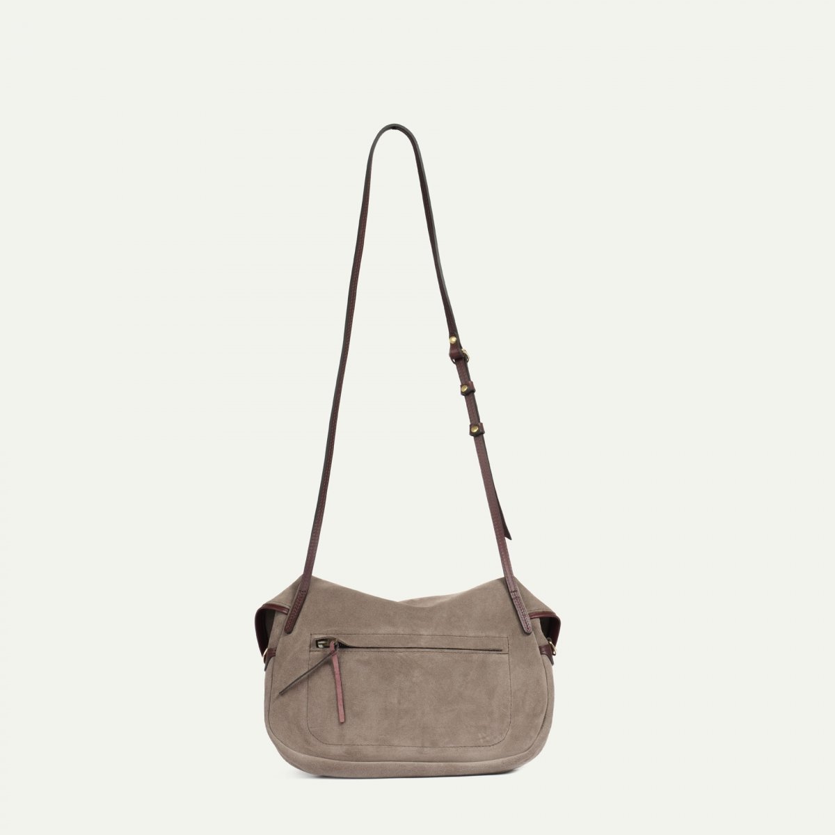 Bleu De Chauffe Sac Musette S Janice - Amande - Sac Besace Femme Made In France - Sac à Main Cuir Femme Bleu De Chauffe