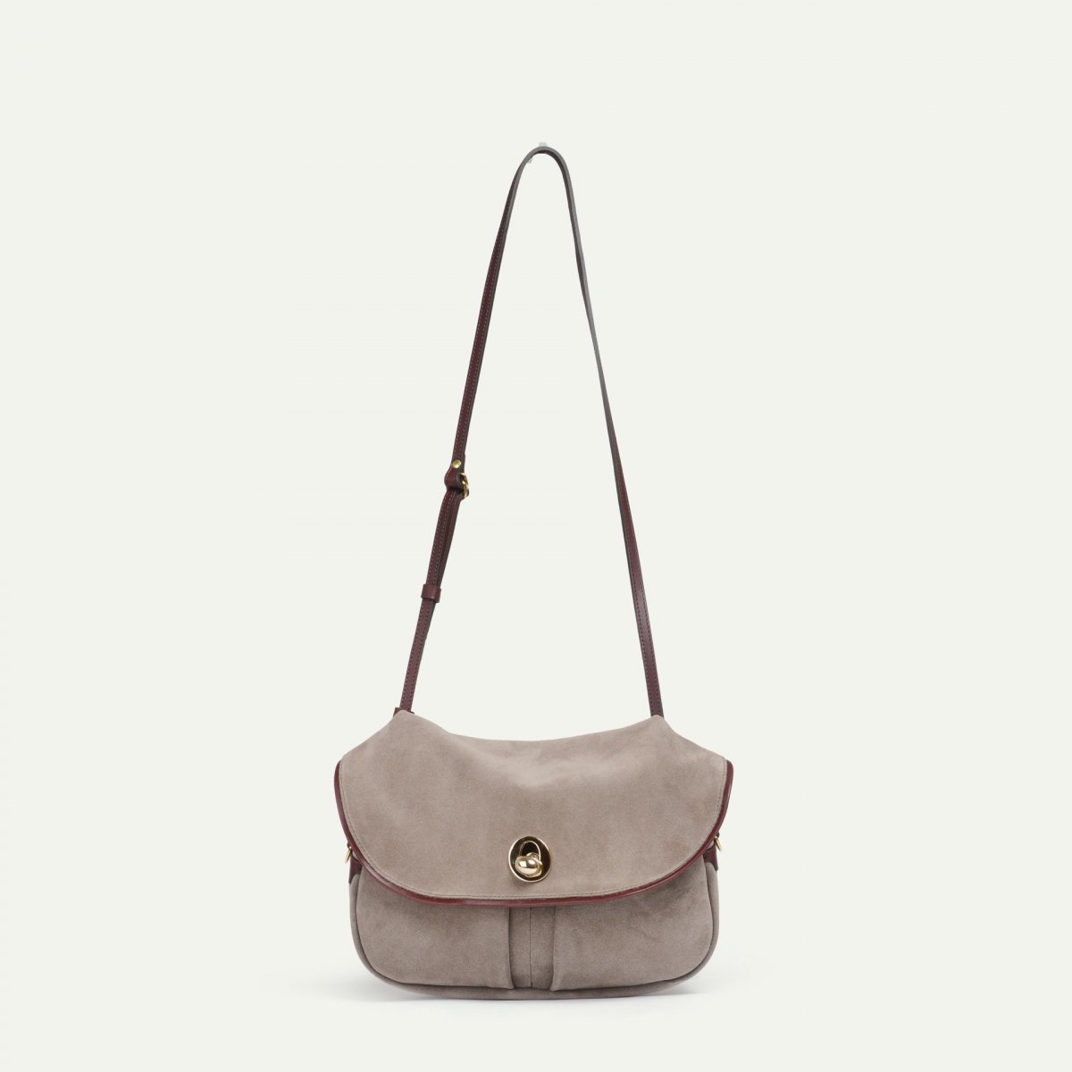 bleu de chauffe Sac Musette S Janice - Amande - sac besace femme made in France - sac à main cuir femme Bleu de Chauffe