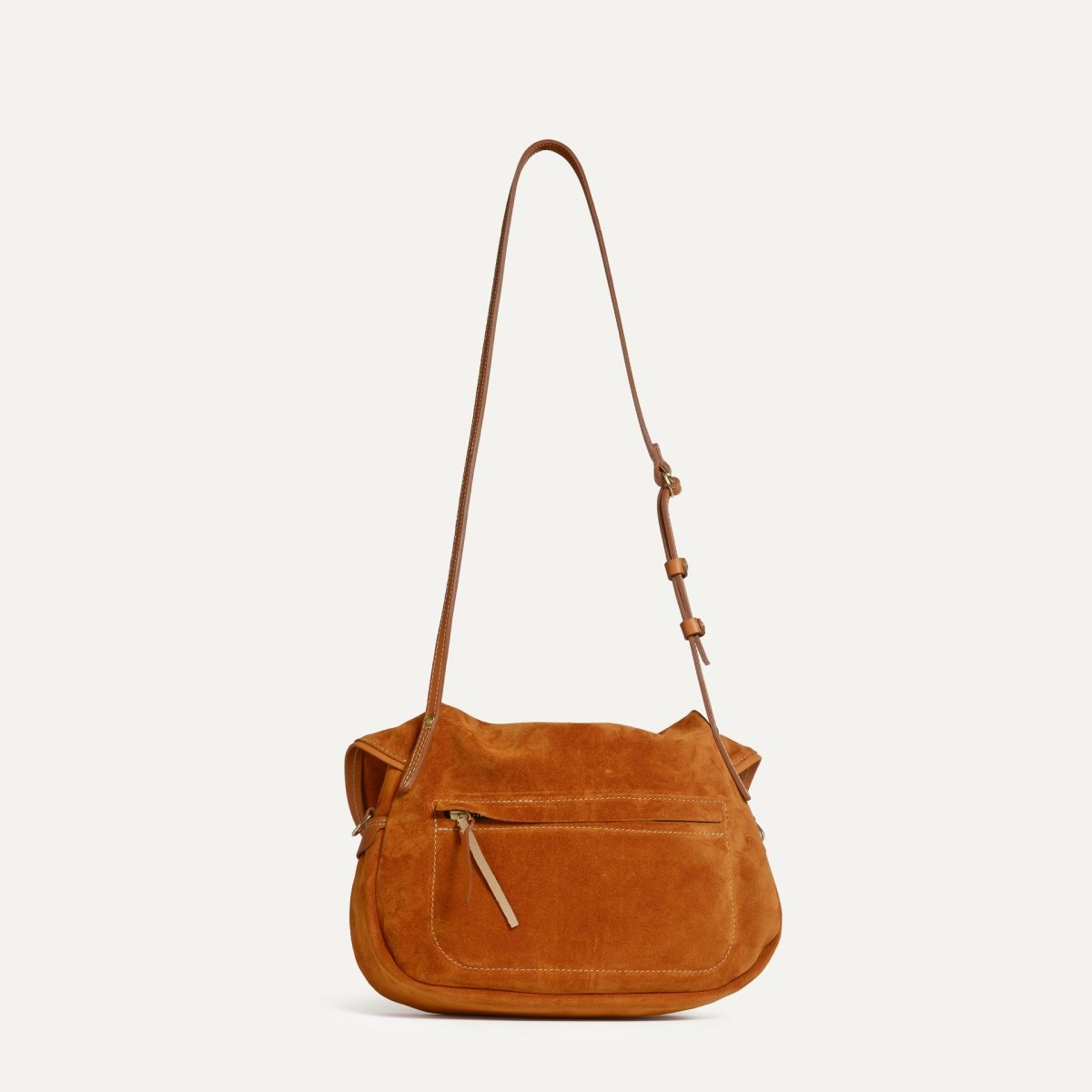 Bleu De Chauffe Sac Musette S Janice - Ocre - Sac Cuir Femme Fabriqué En France - Sac à Main Cuir Femme Bleu De Chauffe