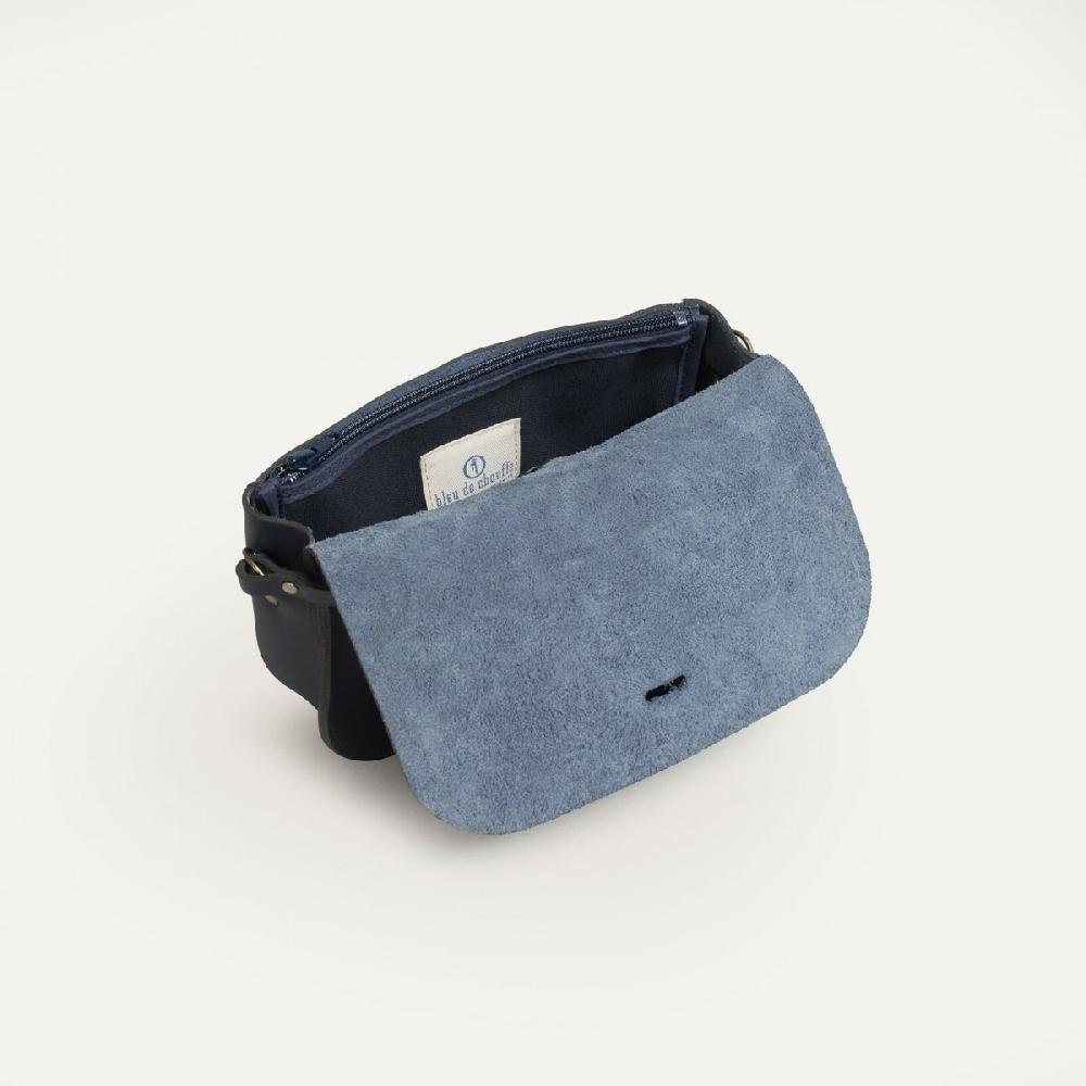 Bleu De Chauffe Sac Pochette Cuir Femme - Made In France