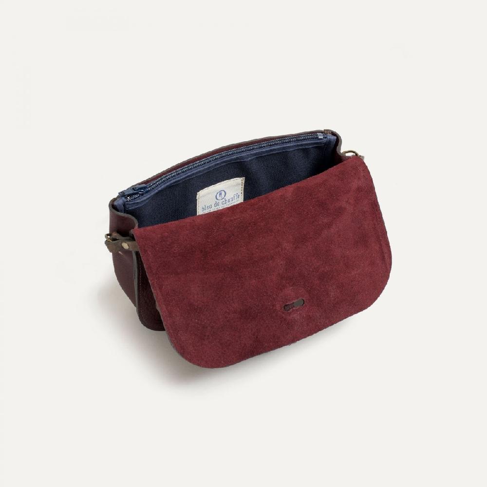 Bleu De Chauffe Sac Pochette Cuir Femme - Made In France - Sac Bandoulière Bleu De Chauffe