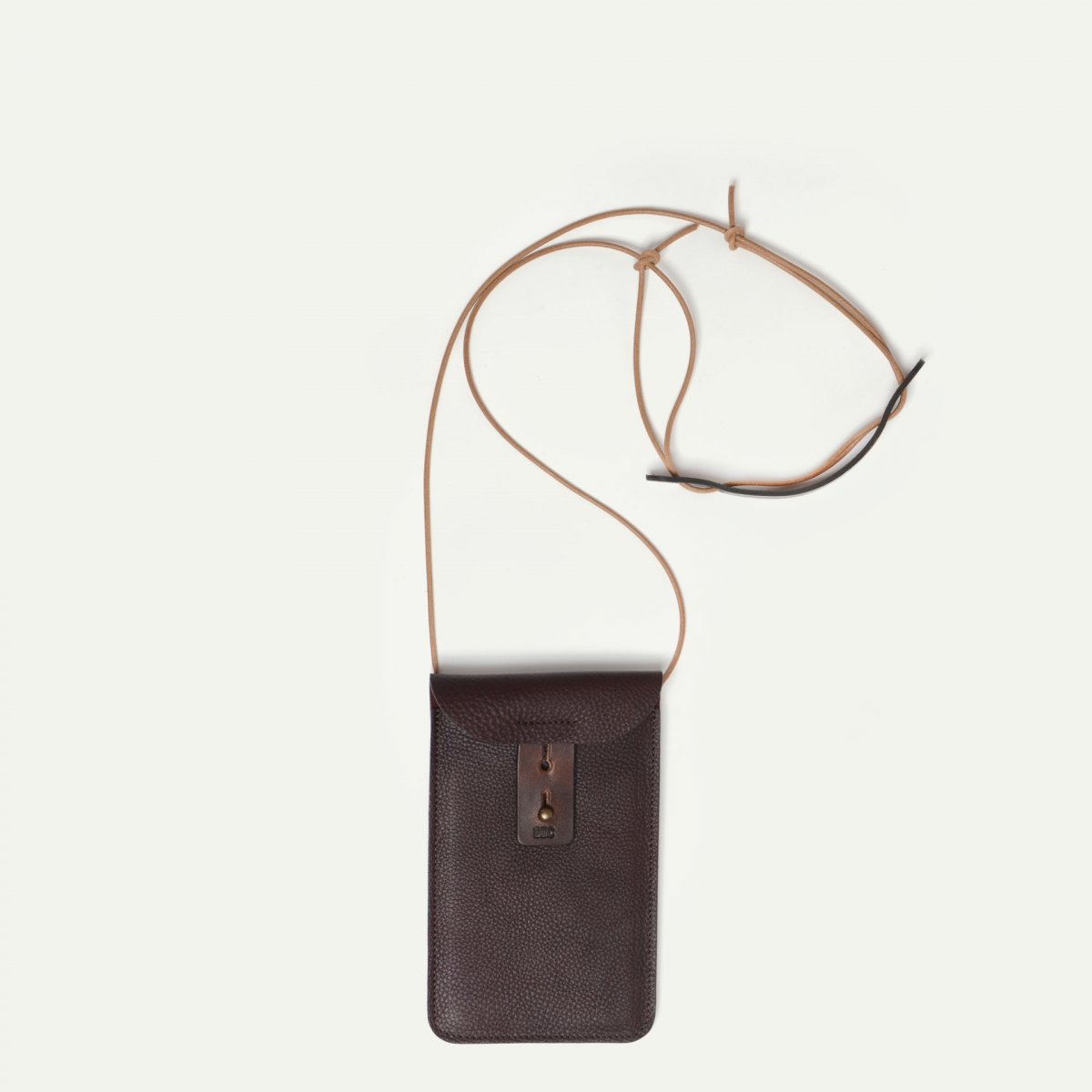 bleu de chauffe Sac pochette telephone portable - Cartalo - Tourbe - Etui telephone en cuir - Mini sac bandoulière cuir