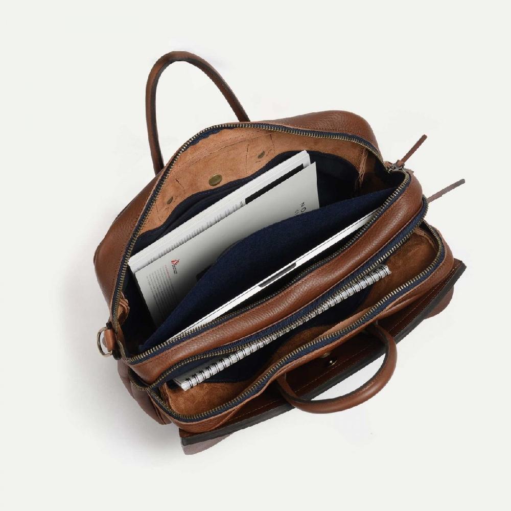 Bleu De Chauffe Sac Porte Ordinateur Cuir Homme - Sac Business Zeppo - Cuba Libre