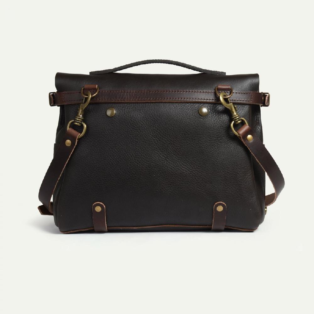 Bleu De Chauffe Sac Postier Eclair - Marron - Sac Cartable Messenger Cuir Homme