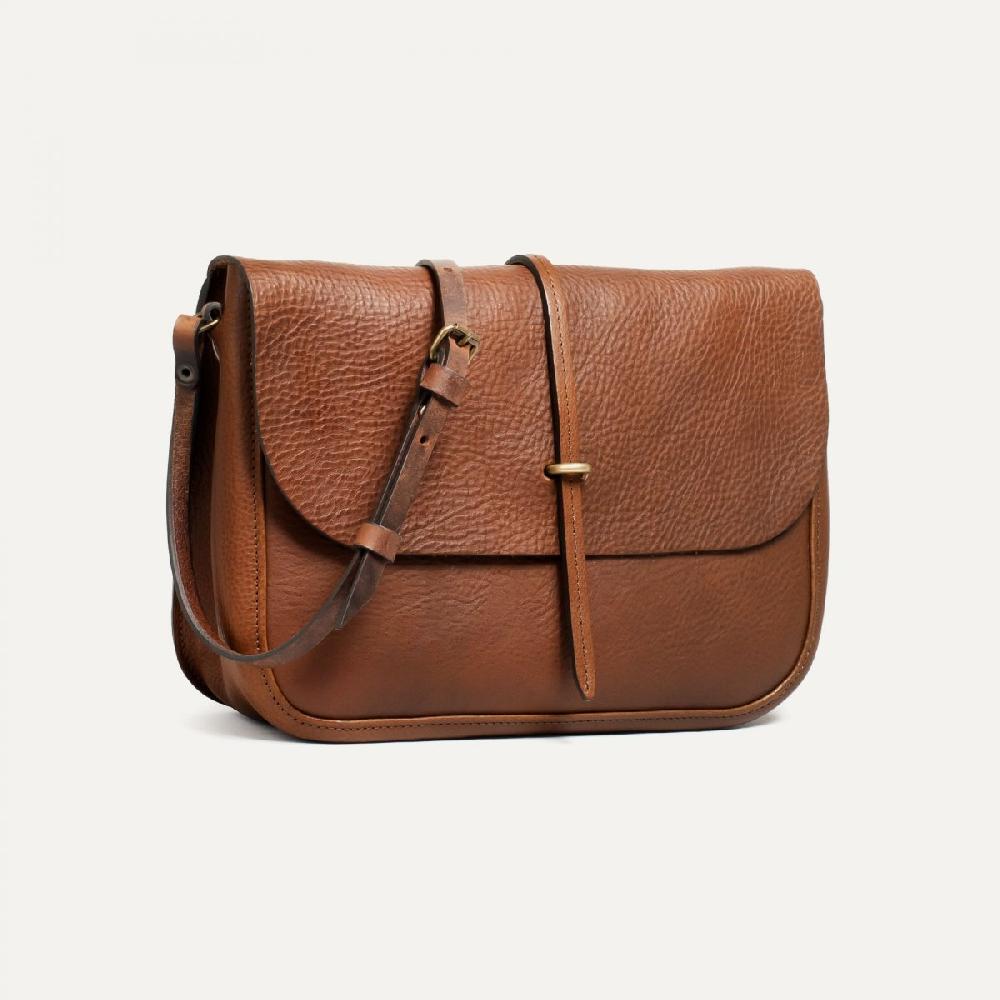 Bleu De Chauffe Sac Postier Pastel - Cuba Libre - Pochette Cuir Femme Made In France