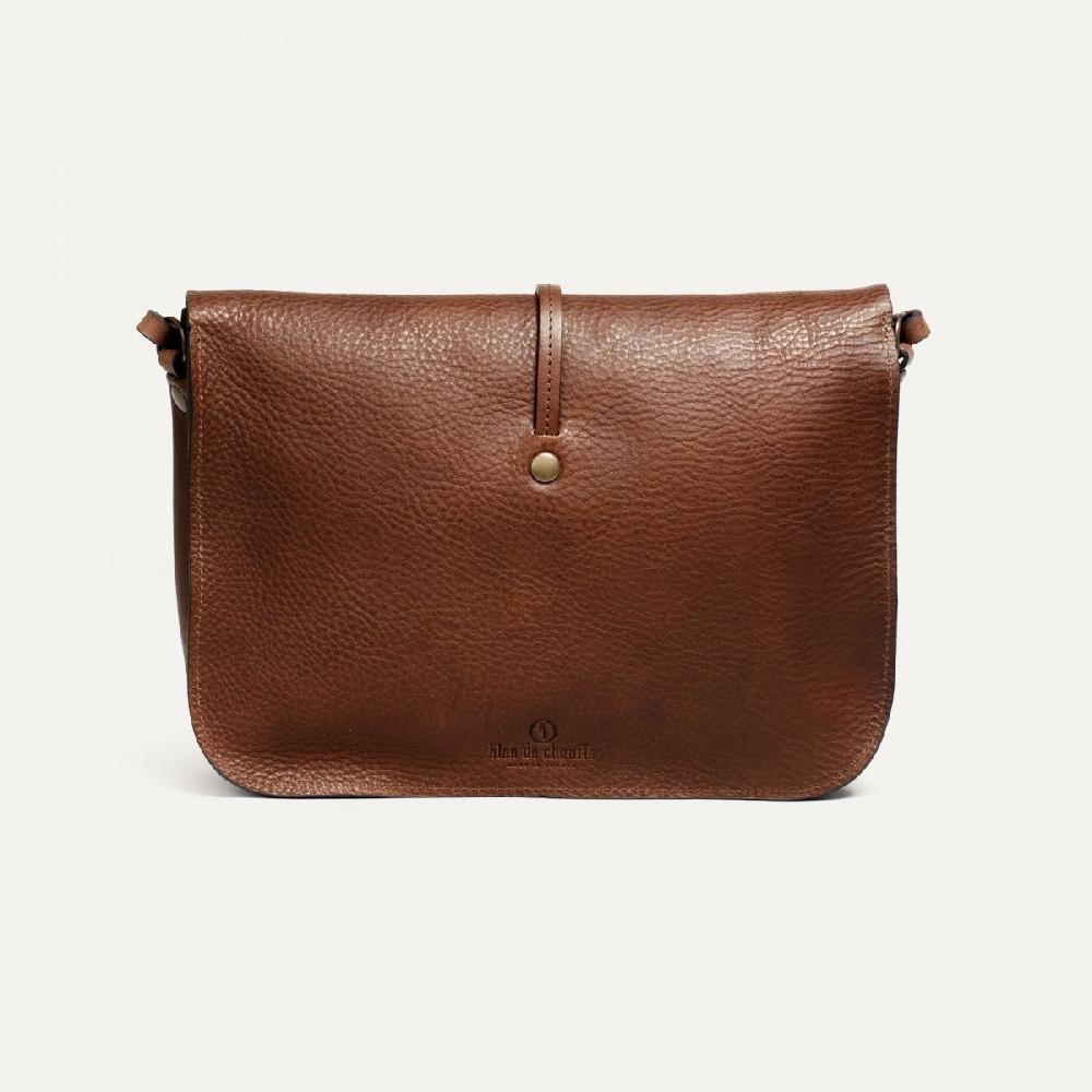 Bleu De Chauffe Sac Postier Pastel - Cuba Libre - Pochette Cuir Femme Made In France