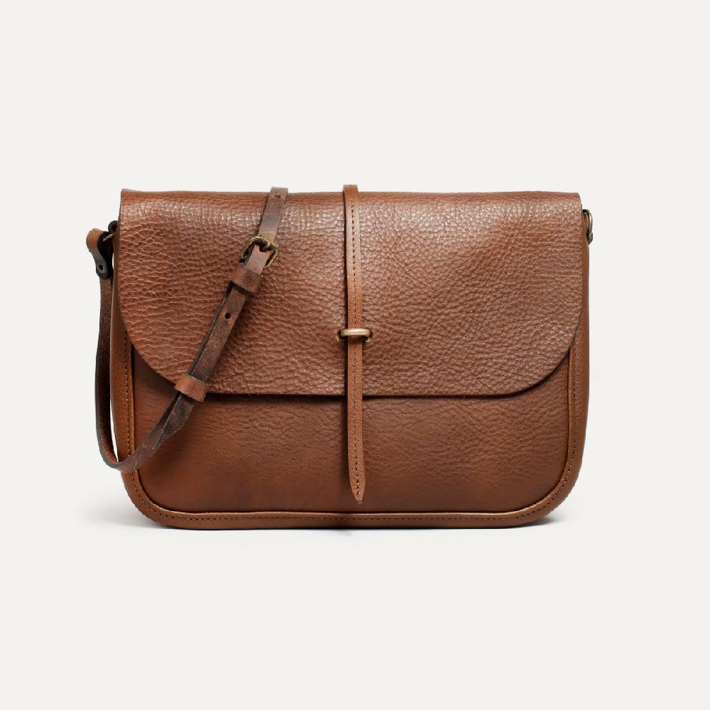 bleu de chauffe Sac postier Pastel - Cuba Libre - Pochette cuir Femme Made in France