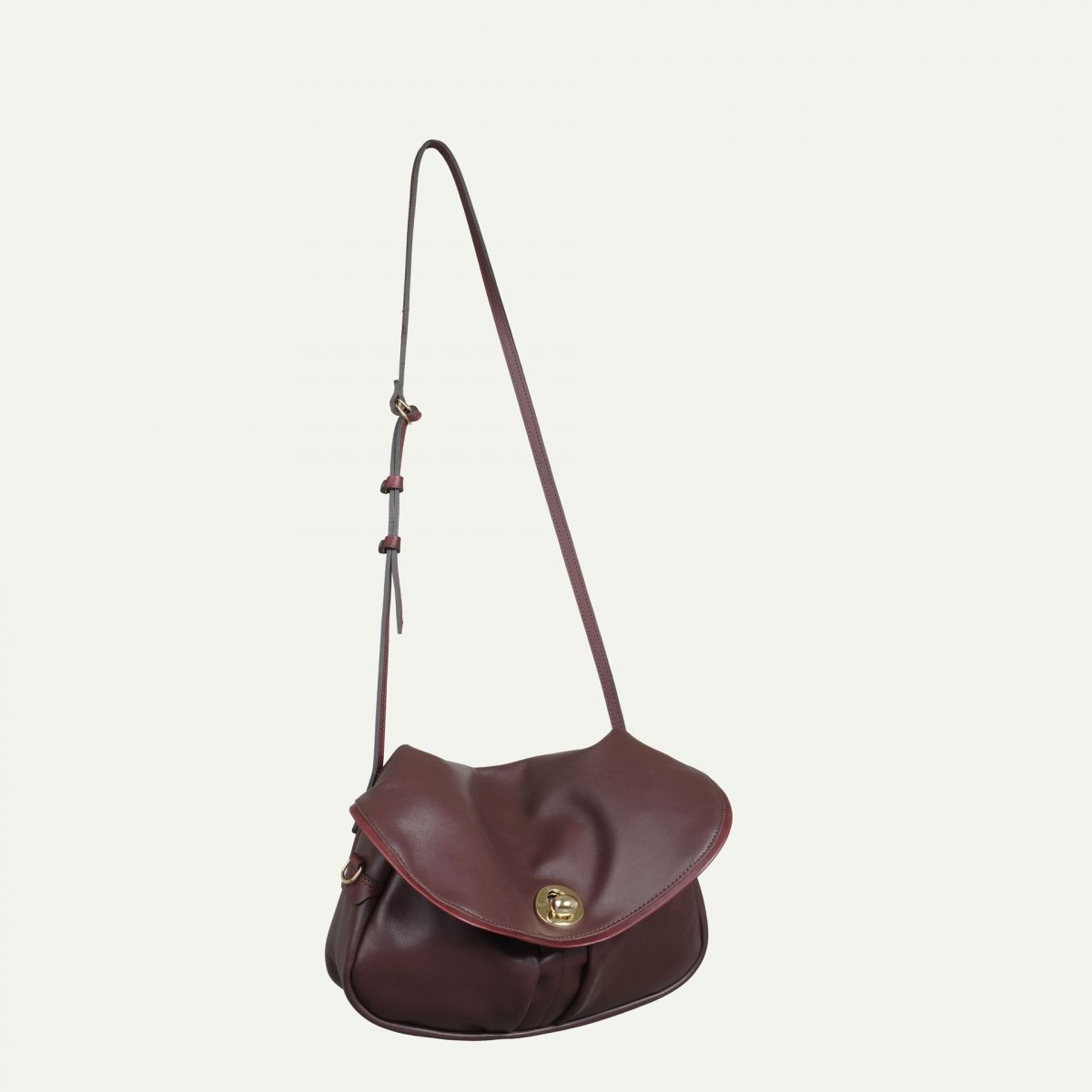 Bleu De Chauffe Soft Musette S Janice - Tourbe - Sac à Main Femme Fabriqué En France