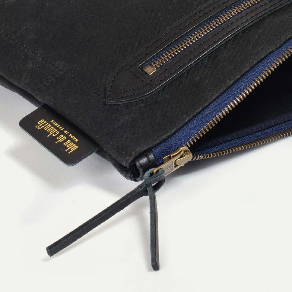 Bleu De Chauffe Trousse De Toilette Zèbre - Noir Waxé