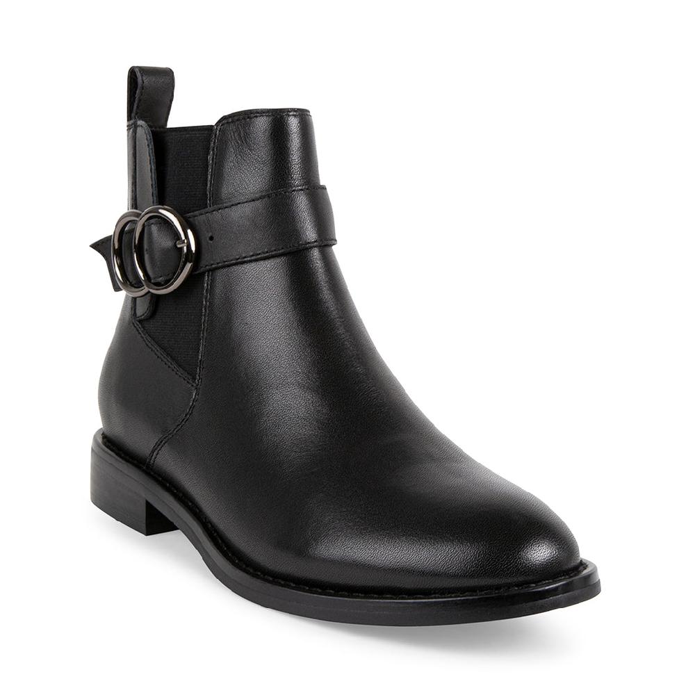 Blondo LIZZIE Black Leather Ankle Boots