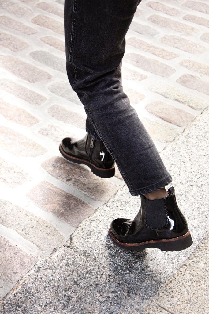 Blondo RIOP Black Patent Leather Chelsea Boot