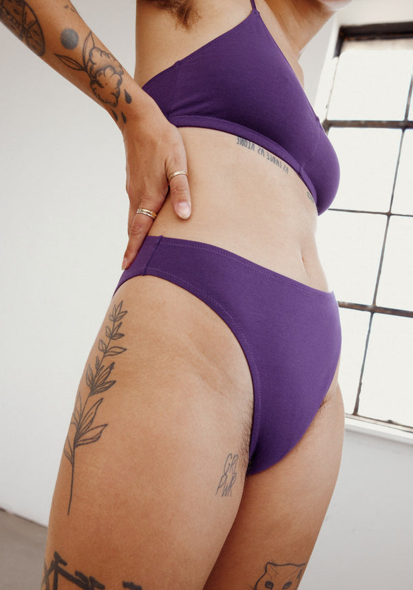 blush lingerie Bikini Échancré The Cotton Pour Femmes Aubergine