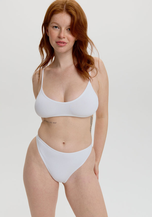 Blush Lingerie Bralette The Rib Pour Femmes Blanc