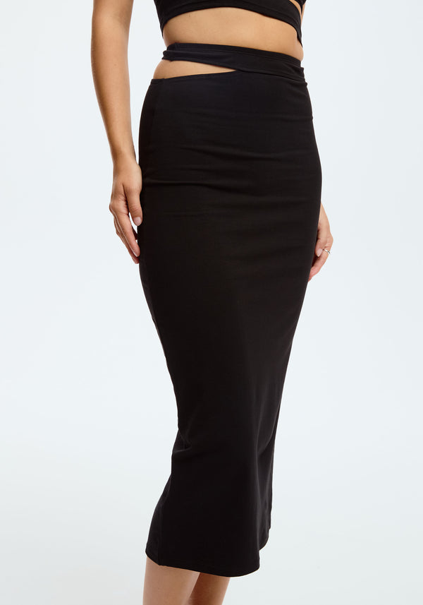 blush lingerie Jupe Midi Nova Pour Femmes Noir