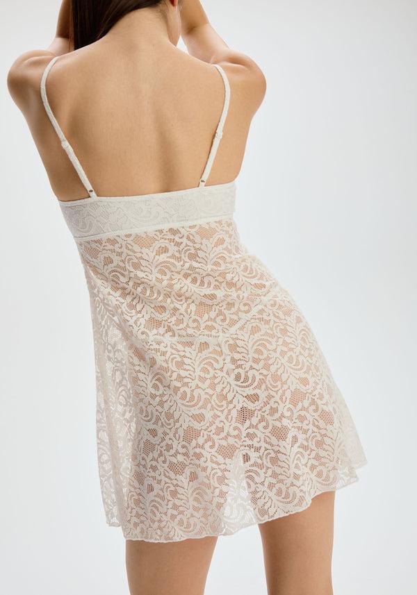 Blush Lingerie Minirobe Etherea Pour Femmes Crème