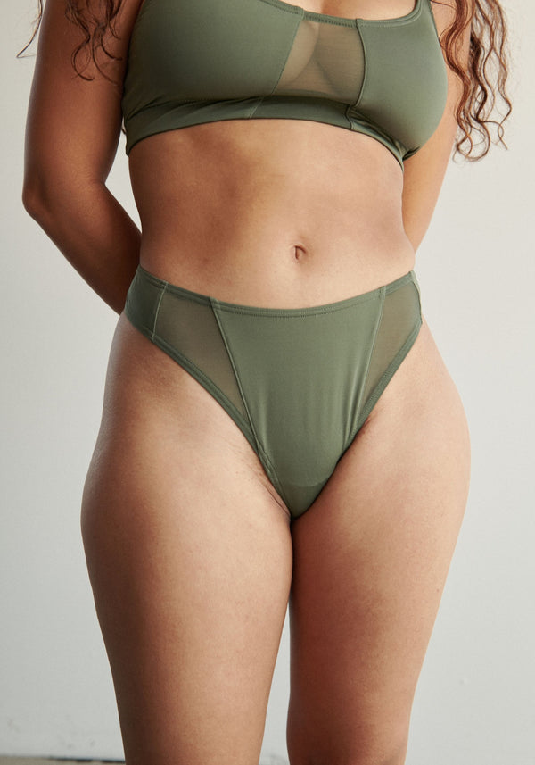 blush lingerie Tanga Next Pour Femmes Olive