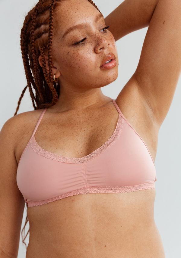 blush lingerie Bralette À Bordure De Dentelle The Micro Pour Femmes Rose Désert