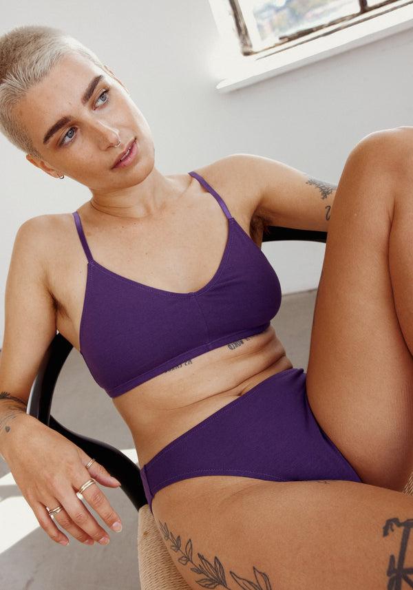 blush lingerie Bralette The Cotton Pour Femmes Aubergine blush lingerie Bralette The Cotton Pour Femmes Aubergine