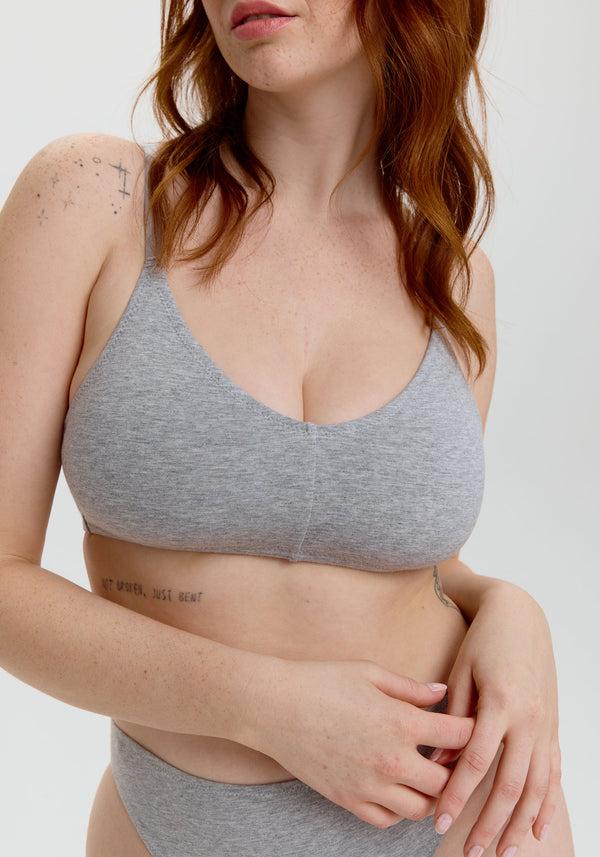 blush lingerie Bralette The Cotton Pour Femmes Gris Chiné blush lingerie Bralette The Cotton Pour Femmes Gris Chiné