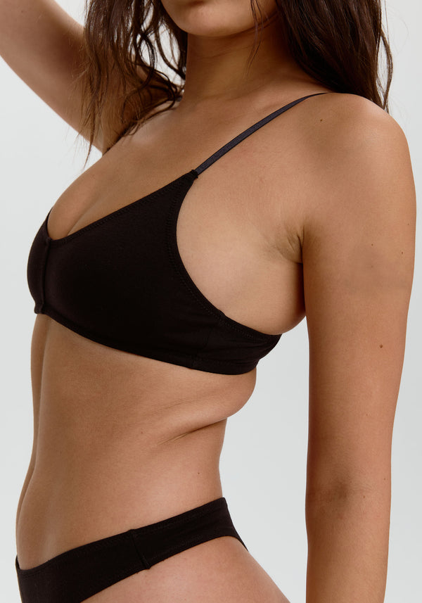 Blush Lingerie Bralette The Cotton Pour Femmes Noir