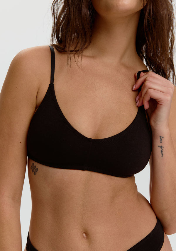 blush lingerie Bralette The Cotton Pour Femmes Noir