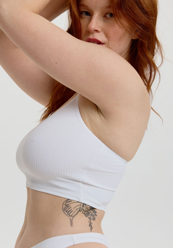 blush lingerie Cami Courte The Rib Pour Femmes Blanc