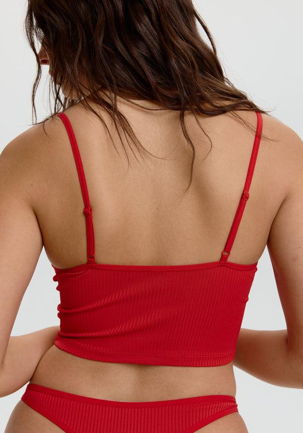 Blush Lingerie Cami Courte The Rib Pour Femmes Rouge