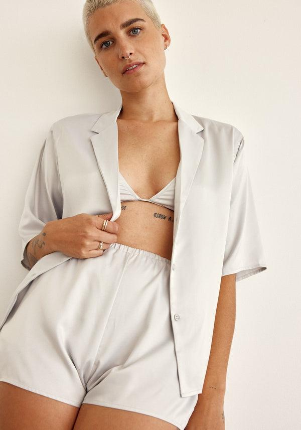 blush lingerie Chemisette En Satin After Hours Pour Femmes Givré