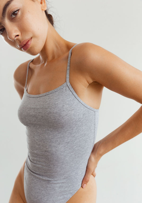 blush lingerie Combiné The Cotton Pour Femmes Gris Chiné