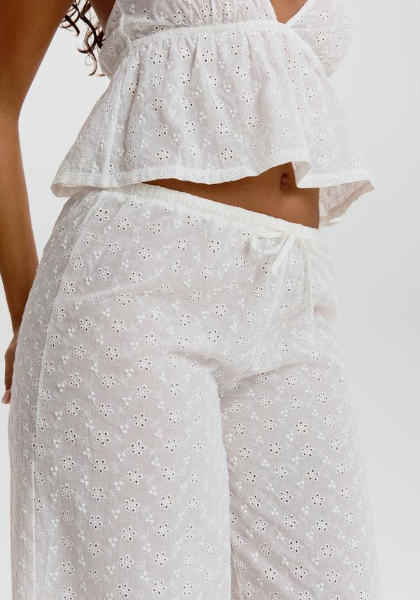 Blush Lingerie Pantalon À Broderie Anglaise Wander Pour Femmes Blanc