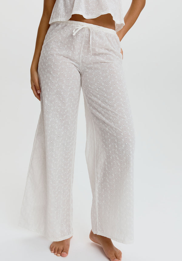 Blush Lingerie Pantalon À Broderie Anglaise Wander Pour Femmes Blanc