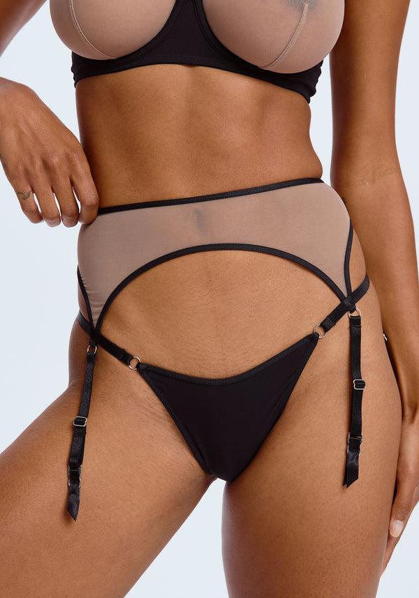 blush lingerie Porte-Jarretelles Delirium Pour Femmes Champignon Noir