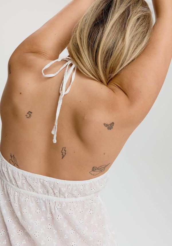 Blush Lingerie Robe Licou À Broderie Anglaise Wander Pour Femmes Blanc