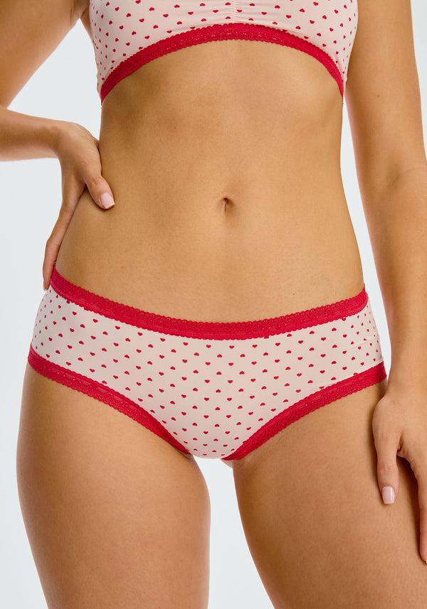 blush lingerie Shorty À Bordure De Dentelle The Micro Pour Femmes Coeurs