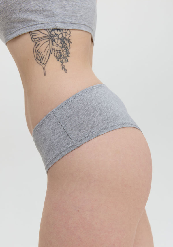 Blush Lingerie Shorty The Cotton Pour Femmes Gris Chiné