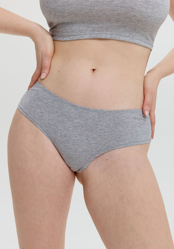 Blush Lingerie Shorty The Cotton Pour Femmes Gris Chiné