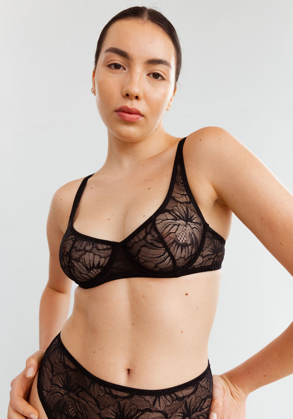 blush lingerie Soutien-Gorge Balconnet Non-Doublé Euphoria Pour Femmes Noir