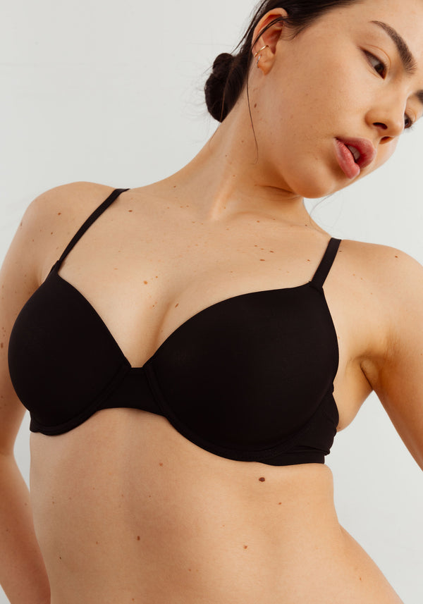 blush lingerie Soutien-Gorge Contour Légèrement Doublé The No-Show Pour Femmes Noir