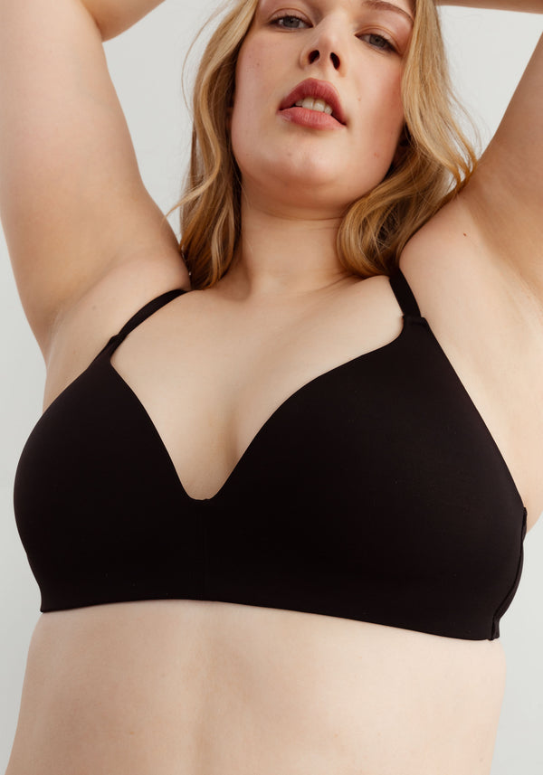 blush lingerie Soutien-Gorge Sans Armatures Légèrement Doublé The No-Show Pour Femmes Noir