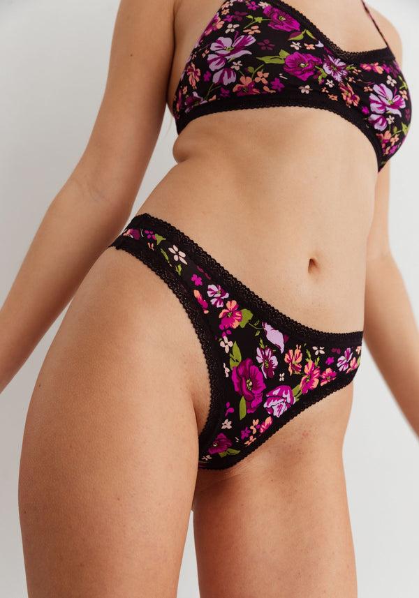 blush lingerie Tanga À Bordure De Dentelle The Micro Pour Femmes Flore