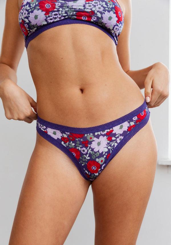 blush lingerie Tanga À Bordure De Dentelle The Micro Pour Femmes Coquelicot