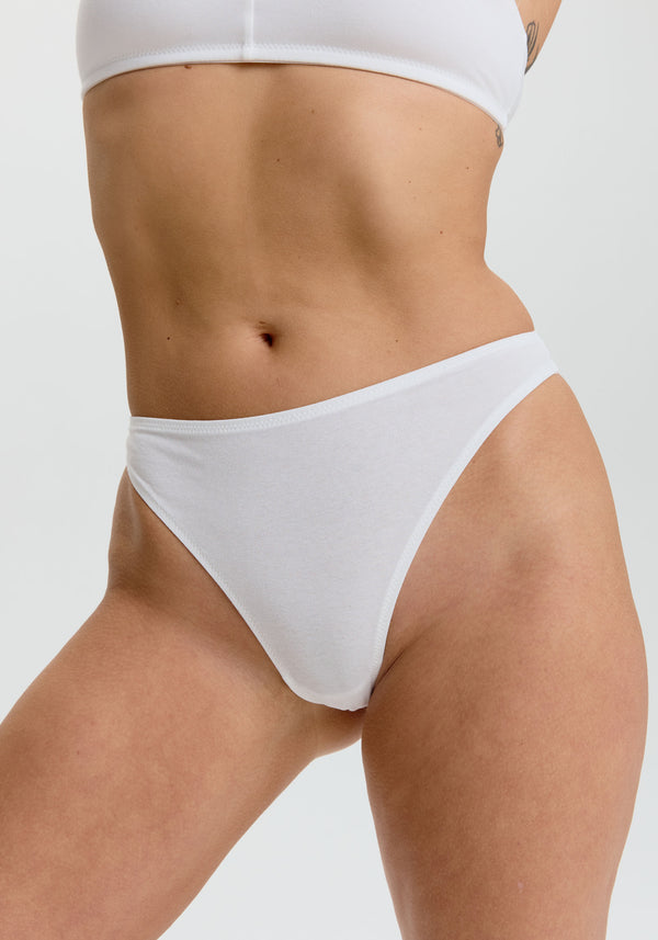 Blush Lingerie Tanga Échancré The Cotton Pour Femmes Blanc