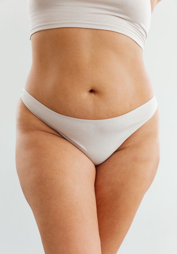 blush lingerie Tanga Taille Basse The Cotton Pour Femmes Avoine