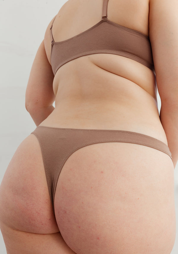 blush lingerie Tanga Taille Basse The Cotton Pour Femmes Coquillage