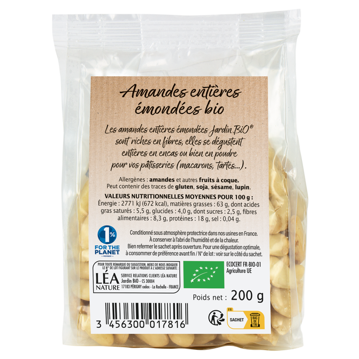 Boho Cosmetics Amandes Entières émondées - Bio - Jardin BiO étic