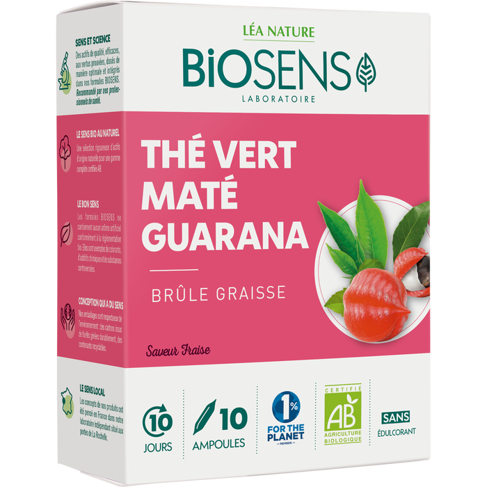 Boho Cosmetics Ampoule Brûle Graisse Thé Vert - Maté - Guarana - Biosens
