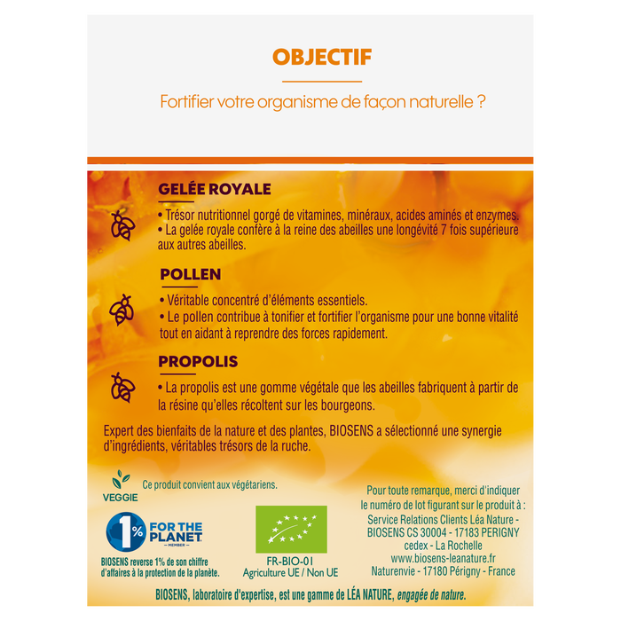 Boho Cosmetics Ampoules Fortifiant - Gelée Royale - Pollen - Propolis - Biosens