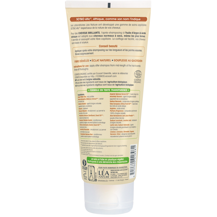 Boho Cosmetics Après-shampooing Cheveux Brillants Argan Bio Et Acide Oléique - SO'BiO étic